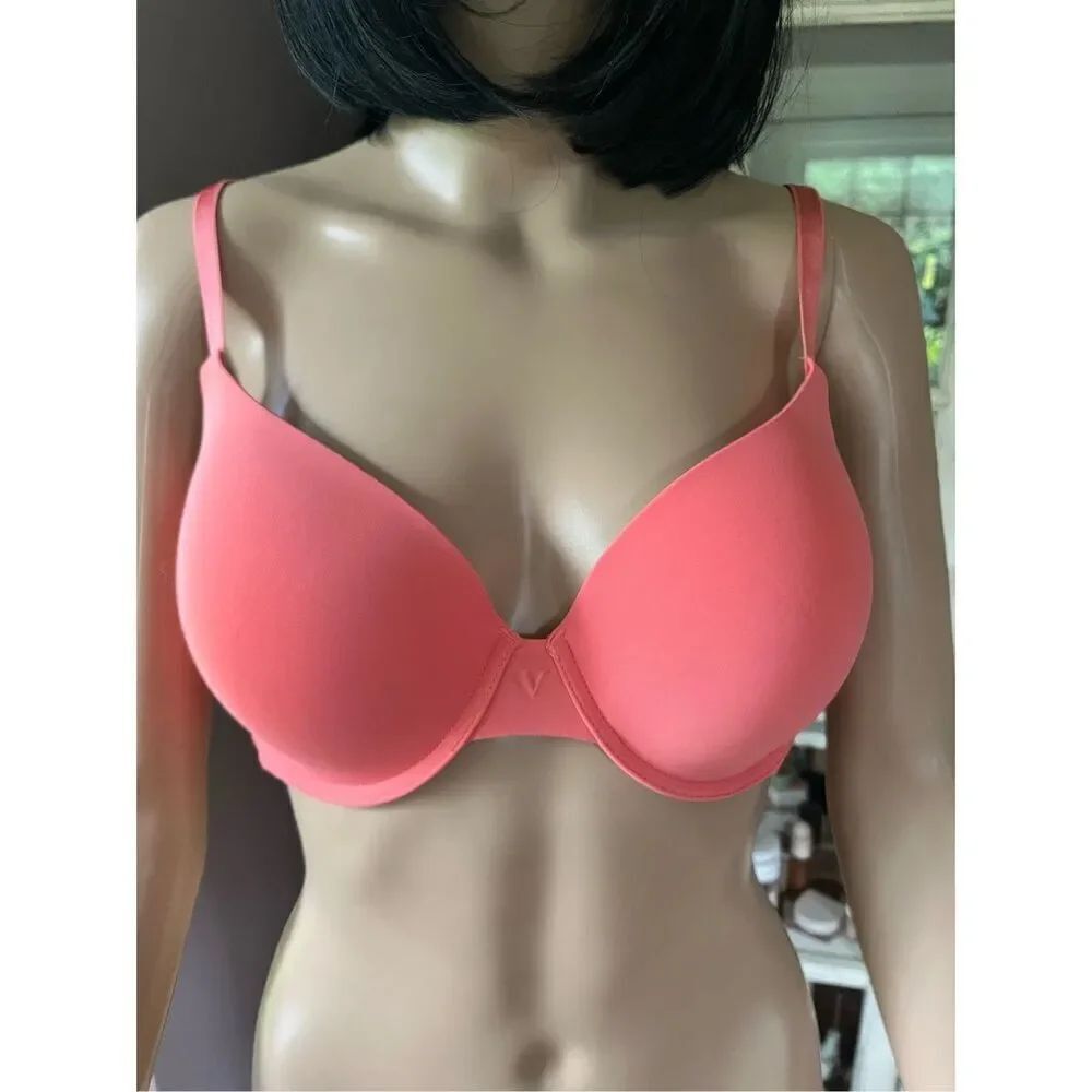 Victoria’s Secret Orange T-Shirt Lightly Lined Demi Bra sz 36D NWOT